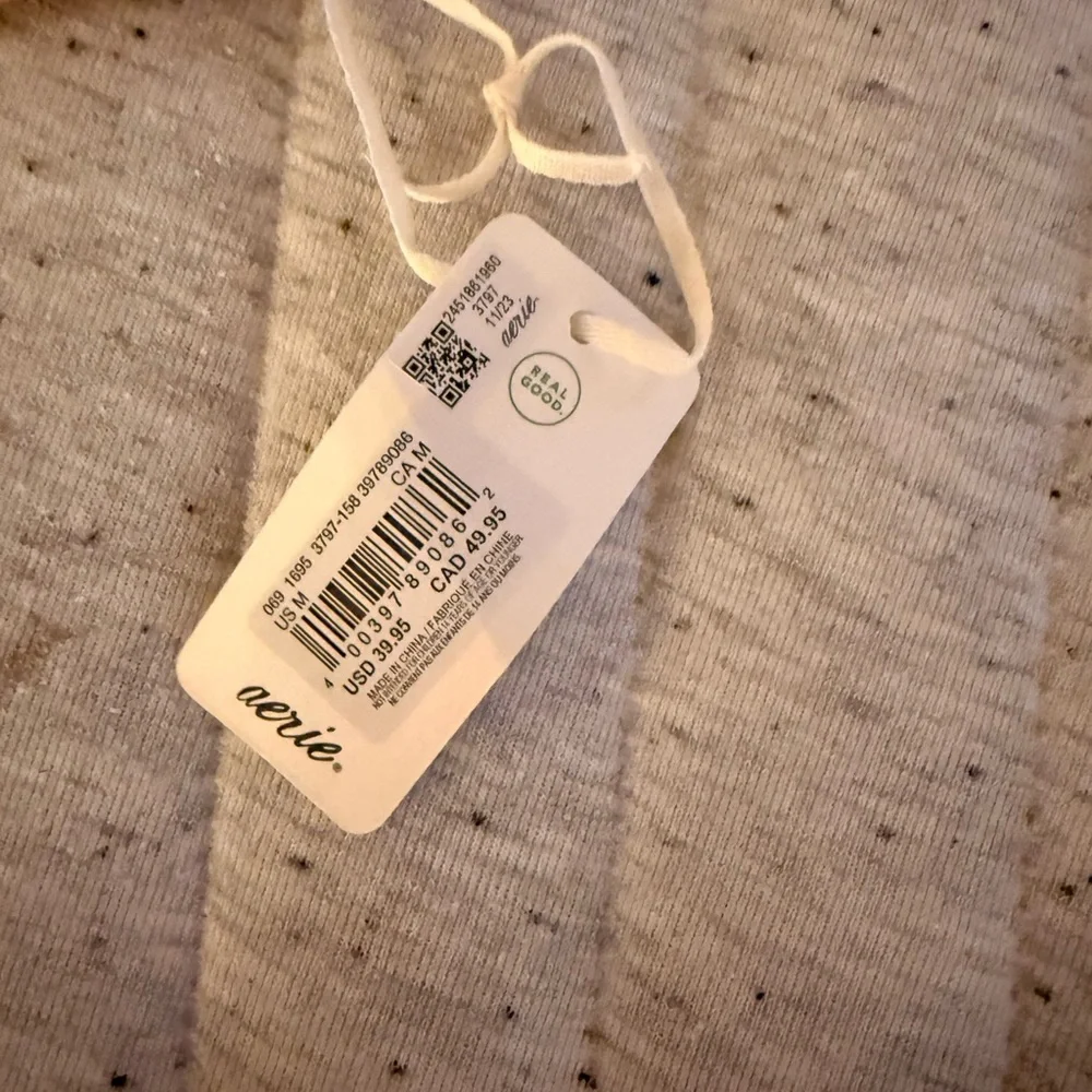 NWT AERIE Smoothez Tank Top Bodysuit - Beach Dune - Medium - Picture 13 of 13